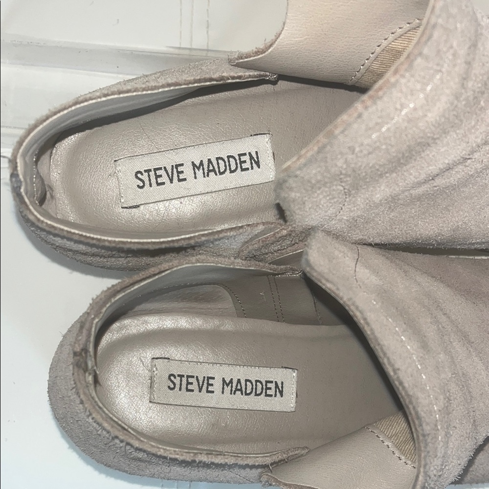 Steve Madden Wrangler Taupe Slip-On Sneakers - Picture 3 of 4